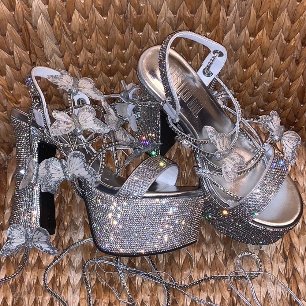 NIB Dolls Kill Rhinestone Pixie Queen Platforms
